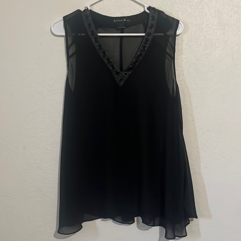 black 100% polyester top.